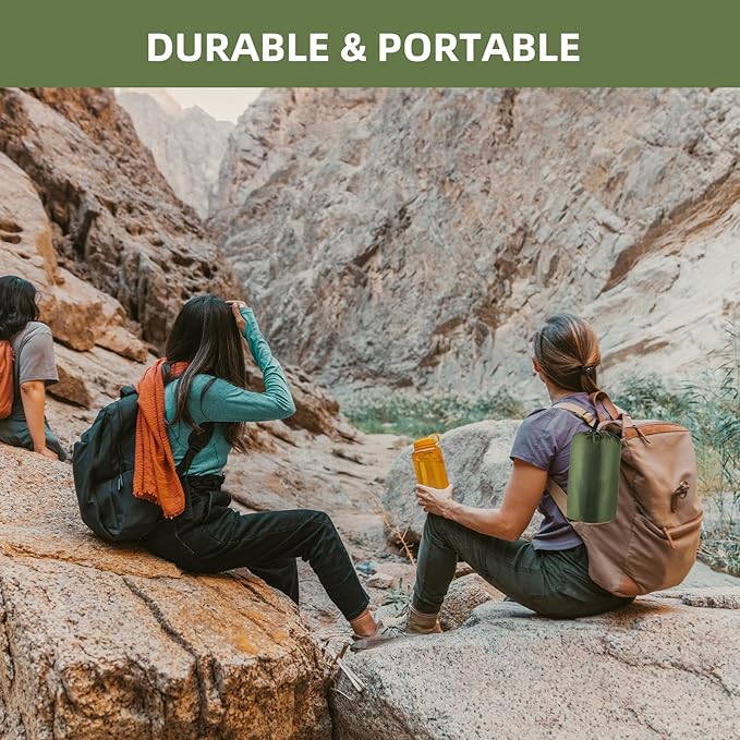 Double Sleeping Pad for Camping, Self-Inflating Sleeping Mat with Built-in Foot Pump, Air Mattress with Pillows, Foldable Camping Sleeping Pad for Hiking, Backpacking, Traveling (Green)