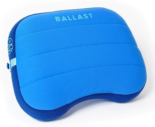 Ballast Beach Pillow – Inflatable Beach Pillow, Camping Pillow, Pool Pillow, Ultra Soft and Durable Pillow That Won’t Blow Away on Windy Beaches (Palace Blue)