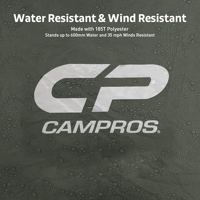 CAMPROS CP Tents for Camping 6 Person Waterproof Windproof Double Layer Family Camping Tent, Easy Setup Dome Tent with Large Mesh Windows & Wider Door for Outdoor Camping & Hiking