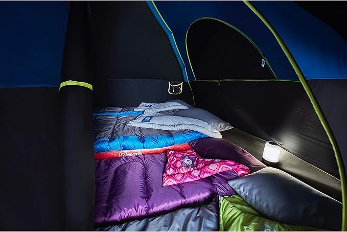 Coleman Carlsbad Dark Room Tent with Screened Porch 4/6 Person Tent Blocks 90% of Sunlight to Keep Inside Cool Weatherproof with Easy Setup Made of PFAS-Free Materials