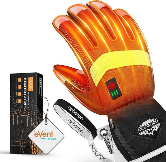 Heated Gloves for Men Women, Electric Heated Work Gloves, Rechargeable 7.6V Battery, 8.5h Warmth, Waterproof Event Heating Glove for Winter Sports, Motorcycle Cycling Skiing Hiking Camping