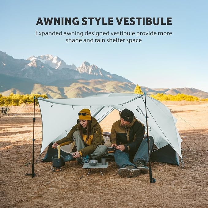 Naturehike Mongar UL 1/2Person Backpacking Tent,15D Nylon Waterproof Ultralight 1-2 Person Tent with Footprint