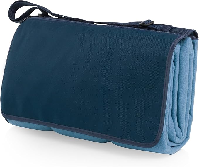 PICNIC TIME Blanket Tote XL Outdoor Picnic Blanket, Beach Blanket, Camping Blanket, (Dusty Blue)