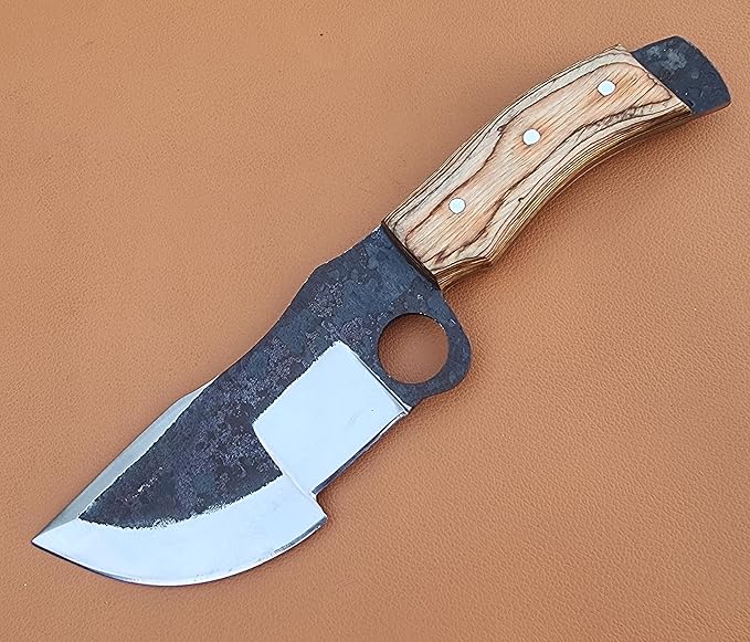 Handmad High Carbon Steel Hunting Tracker Knife Overall 10 Inches With Olive Wood Handle