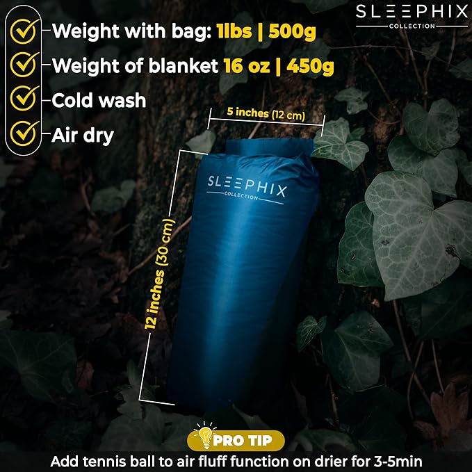 Down Camping Blanket - Outdoor Lightweight Packable Quilt - Water Repellent - Nylon Shell - Sailing, Terrace, Travel, Festivals, Backpacking & Home Use | Fill Power: 650, Weight: 1lbs | Size: 54"x80"