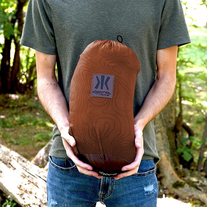 Kijaro Native Camp Quilt | Printed Outdoor Camping Blanket | 55" x 79" | Anza Borrego Orange, 1-Person