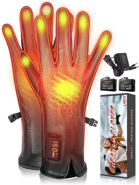 Heated Glove Liners, Rechargeable Electric Battery Operated Heated Gloves for Men Women Thin Hand Warmers for Work Skiing Hunting Fishing Arthritis