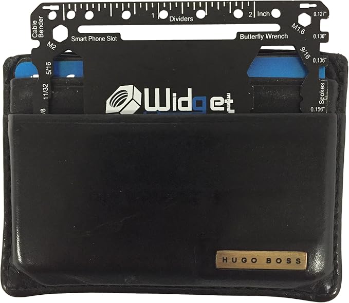 W4W, Multi purpose survival Pocket tool - Stocking Stuffers for Men Great Christmas gifts - Credit Card Wallet Size Ninja Multitool - 43 in 1 (Black)