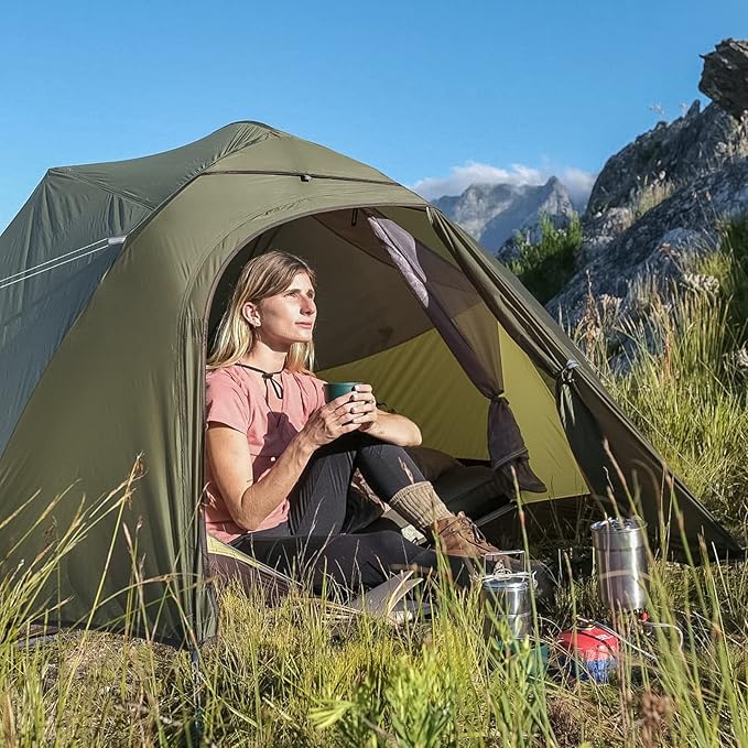 Naturehike Cloud-Up 3 Person Lightweight Backpacking Tent with Footprint - 3 Season Free Standing Dome Camping Hiking Waterproof Backpack Tents