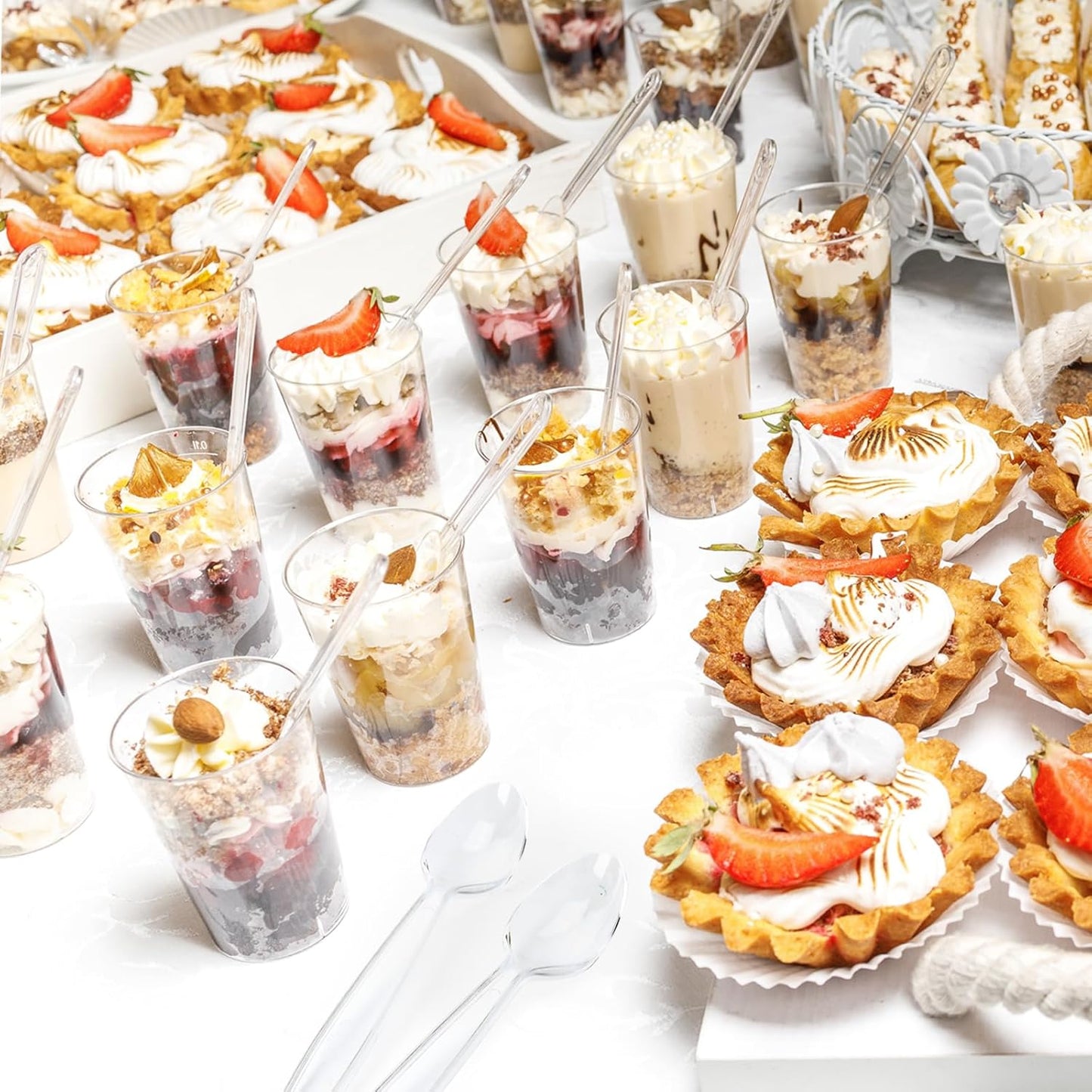 1000 Count Clear Plastic Spoons Bulk - Plastic Silverware Spoons Heavy Duty, Premium Disposable Spoons, BPA-Free, Heat Resistant, Suitable for Parties, Events, and Everyday Use