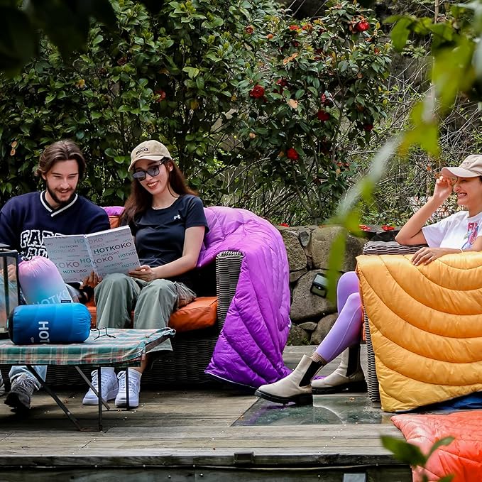 Camping Blanket,Packable Down Alternative Puffy Printed Camping Blanket Lightweight Outdoor Blanket for Camping,Traveling, Stadium, Hiking, Picnics