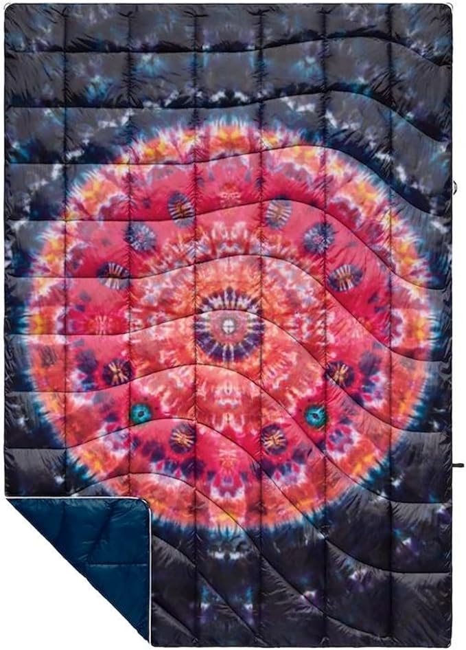Rumpl The NanoLoft Puffy Blanket | Indoor Outdoor Camping Blanket for Traveling, Picnics, Beach Trips, Concerts | 52" x 75" | Cosmic Soul, 1-Person