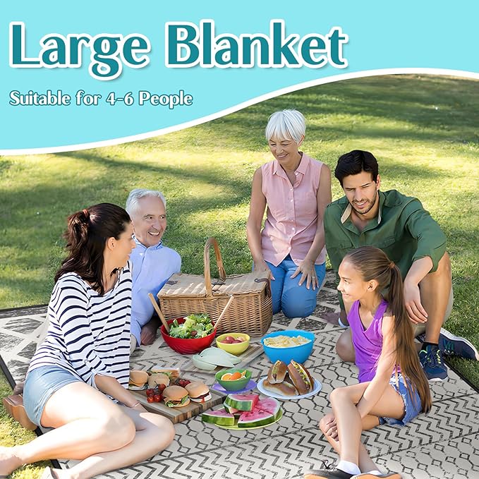 Boho Picnic Blanket Waterproof Foldable Extra Large Picnic Mat Beach Blanket 60"x80" for Camping Beach Hiking Patio Party Outdoor Decor Gifts
