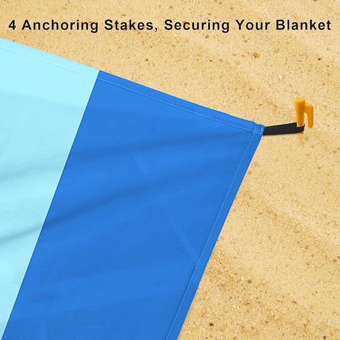 Beach Blanket Sandproof Waterproof, Bohemian Turtle Large Beach Mat Oversized for 2-4 Person, Compact Sand Free Quick Dry Polyester Outdoor Picnic Blanket for Travel, Camping, Hiking