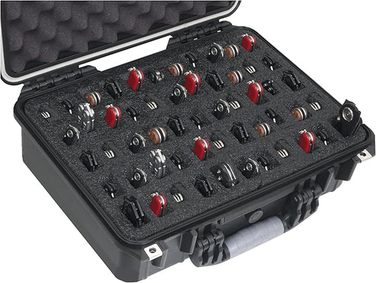 Case Club 55 Folding Knife Case - Hard Sided Travel and Storage Organizer Case fits a Variety of Folding Knives, Swiss Army Knives, Butterfly Knives & More in a Lockable Rugged Case