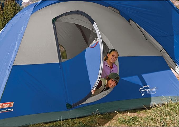 Coleman Montana Camping Tent, 6/8 Person Family Tent with Included Rainfly, Carry Bag, and Spacious Interior, Fits Multiple Queen Airbeds and Sets Up in 15 Minutes