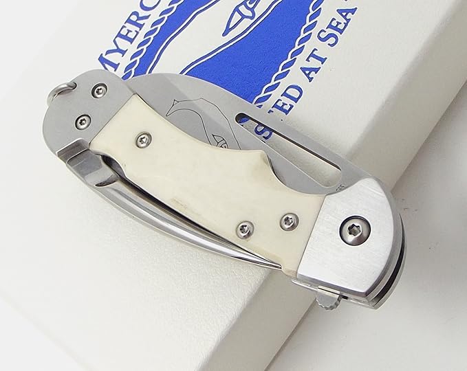 Tested at Sea AF377P Generation 2 Bone Handle Crew Professsional Deckhand Rigging Knife