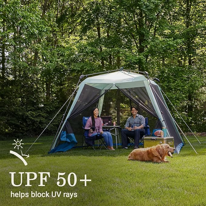 Coleman Skylodge Portable Screenhouse with 1-Minute Setup, 10x10ft Screened Gazebo for Bug-Free Lounging, Outdoor Sun Shade for Picnic, Events, Parties, Camping, & More