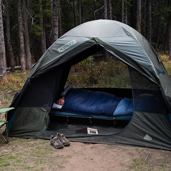 Kelty Daydreamer 4P + 6P Camping Tent, Blackout Fabric, Interior Light Diffusing Gear Loft, Standing Height, PFAS Free