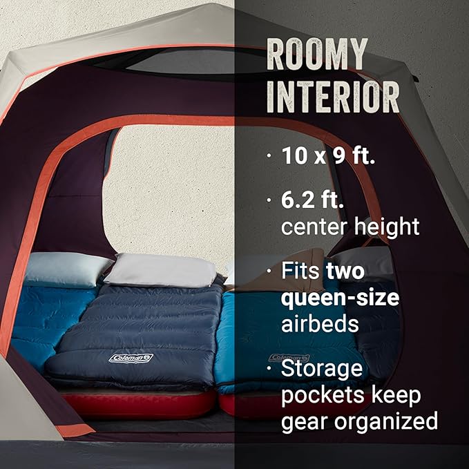 Coleman Skylodge Instant Camping Tent, BlackBerry