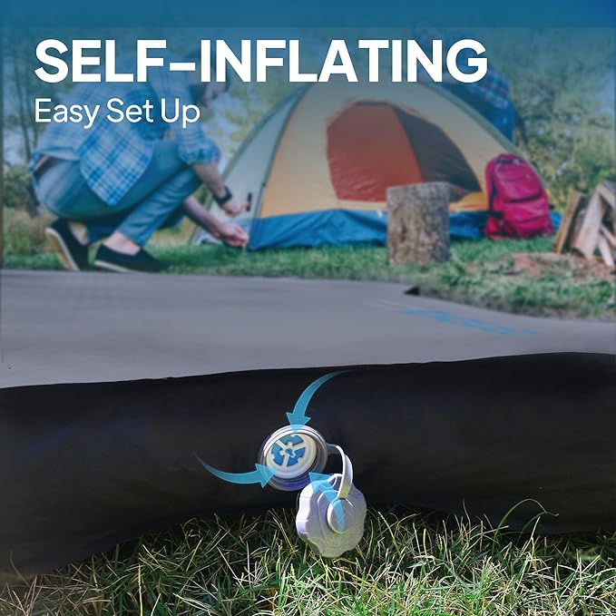 LOSTHORIZON Tesla Camping Air Mattress with Foam, Self Inflating Sleeping Pad, 4.5" Thick, with Air Pump, Model Y