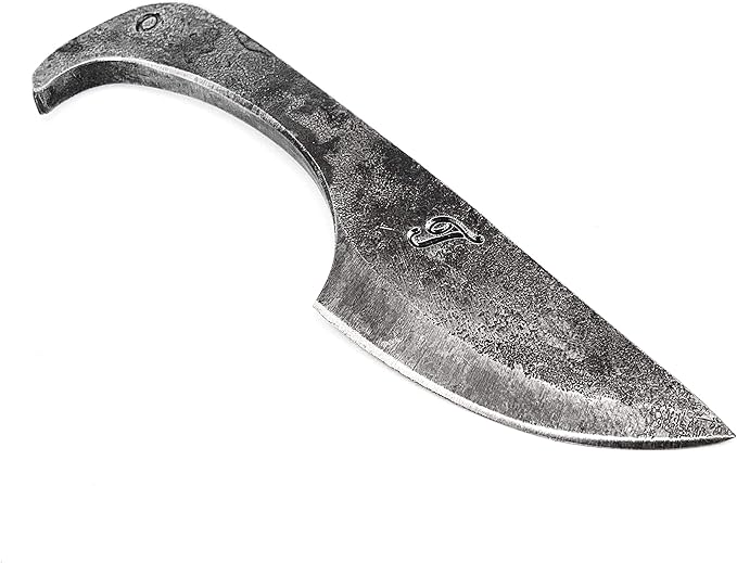 Toferner Hand Forged Knife Flamingo with Sheath, Vintage Knife for Antique Collection, Genuine Leather Case, Hardened Blade, Hand Made Craft, Gift Idea for Men (Black)