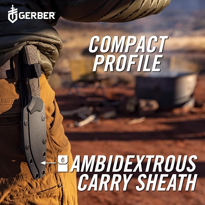 Gerber Gear Convoy Fixed Blade + Sheath, Micarta [1066481] , Gray