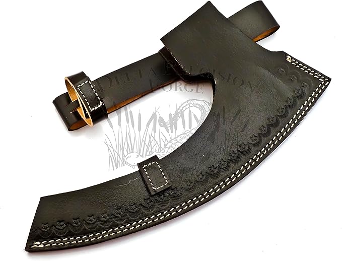Hand Forged Viking Axe of Ragnor Lorthbrook- Battle Ready Viking Axe -with Ash Wood-Best Gift (Black(Pizza Cutter))