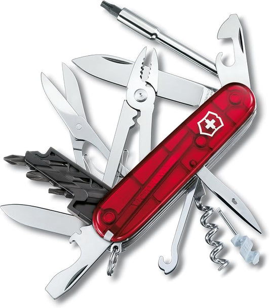 Victorinox - Cybertool 34 Swiss Army Knife (Translucent Red) 17725