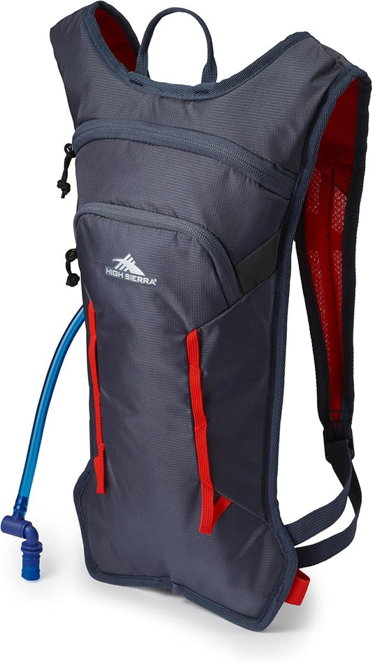 High Sierra Hydrahike 2.0 Hydration Backpack with 2L Water Bladder for Running, Hiking, Camping, or Cycling