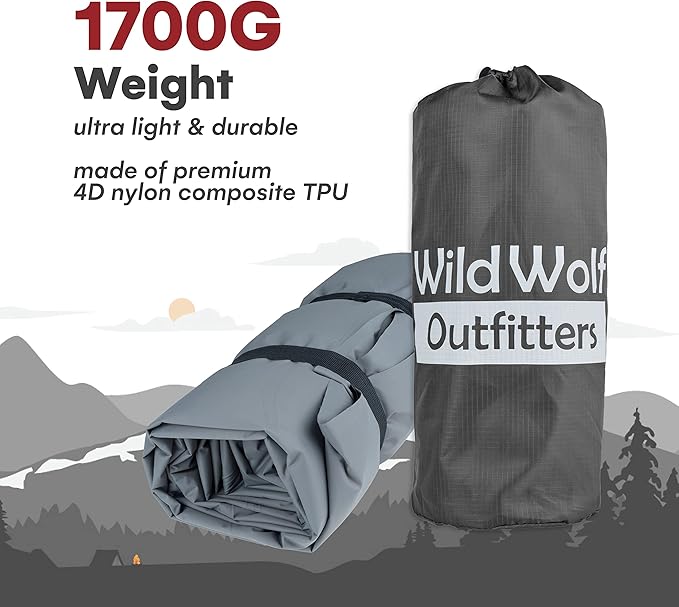 Sleeping pad for Camping 2 Person - Large self Inflatable Mattress Camping - Lightweight Camping Bed for Adults - Ideal for Backpacking Adventures