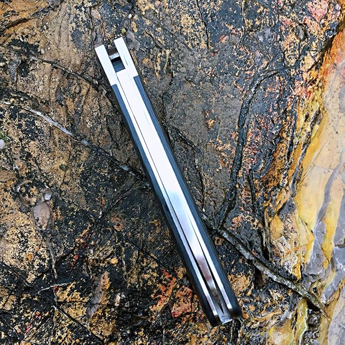 Watchman Brother1506 Blade Knife Carbone Fiber Bone Grips Lock Back Pocket Knife … (carbon fiber)