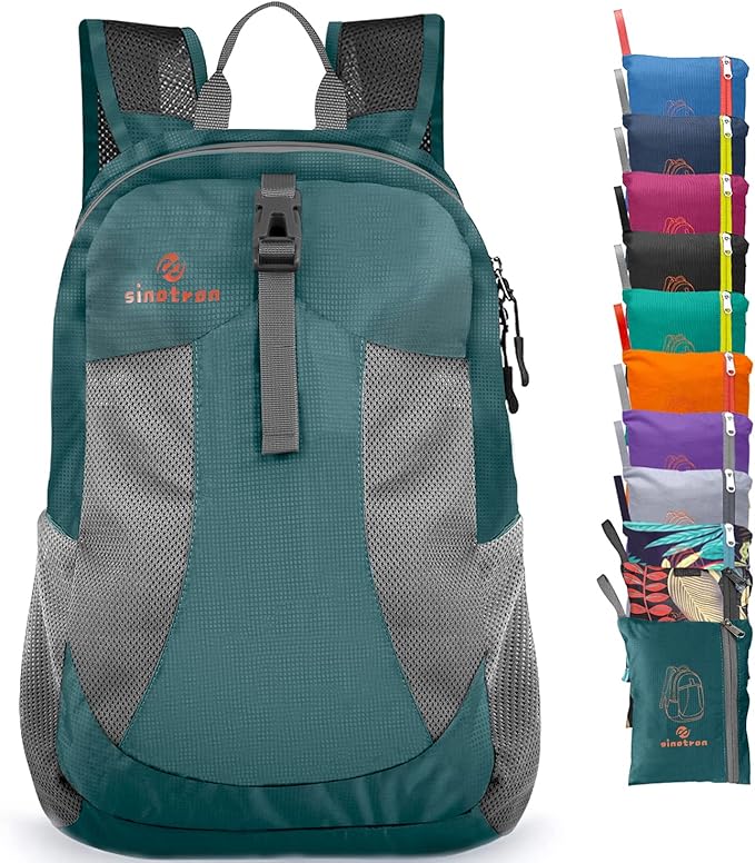sinotron 22L Lightweight Packable Hiking Backpack, Small Hiking Backpack Day Pack for Women Men Travel Camping Vacation
