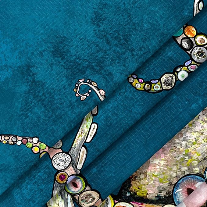 Beach Blanket Waterproof Sandproof, 78''×86'' Large Lightweight Beach Mat for 2-4 Adults with Stakes, Sand Free Quick Dry Outdoor Picnic Blankets for Travel, Camping, Hiking-Jewelry Octopus