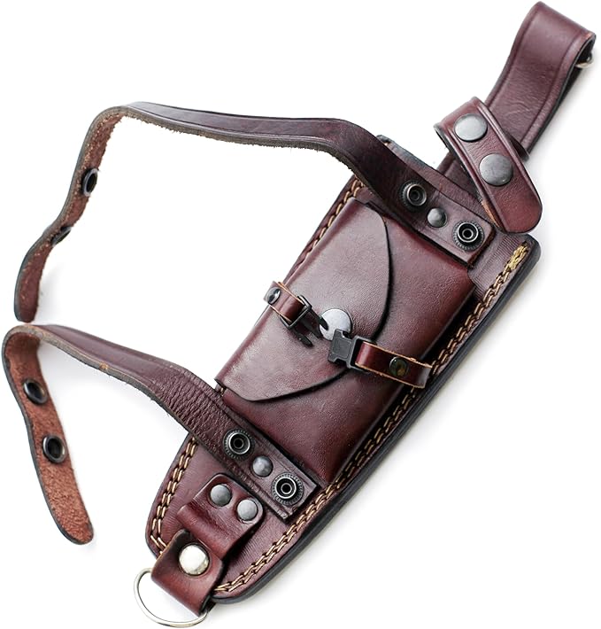 GCS Custom Handcrafted Bushcraft Dual-Carry Tracker Knife Blade Horizontal-Vertical Sheath GCS 205