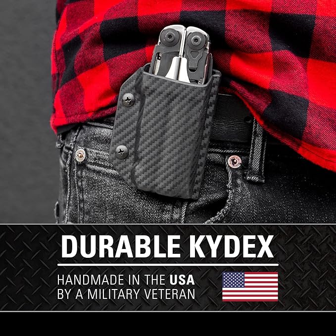 Clip & Carry Kydex Multitool Sheath for LEATHERMAN Surge - Made in USA (Multi-Tool not Included) EDC Multi Tool Sheath Holder Holster Cover