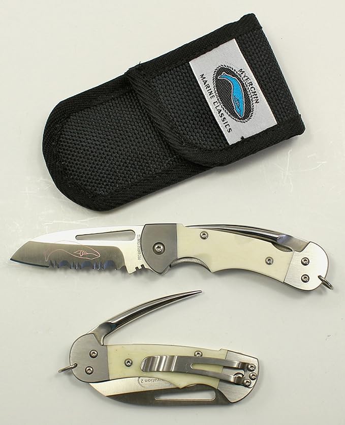 Tested at Sea AF377P Generation 2 Bone Handle Crew Professsional Deckhand Rigging Knife