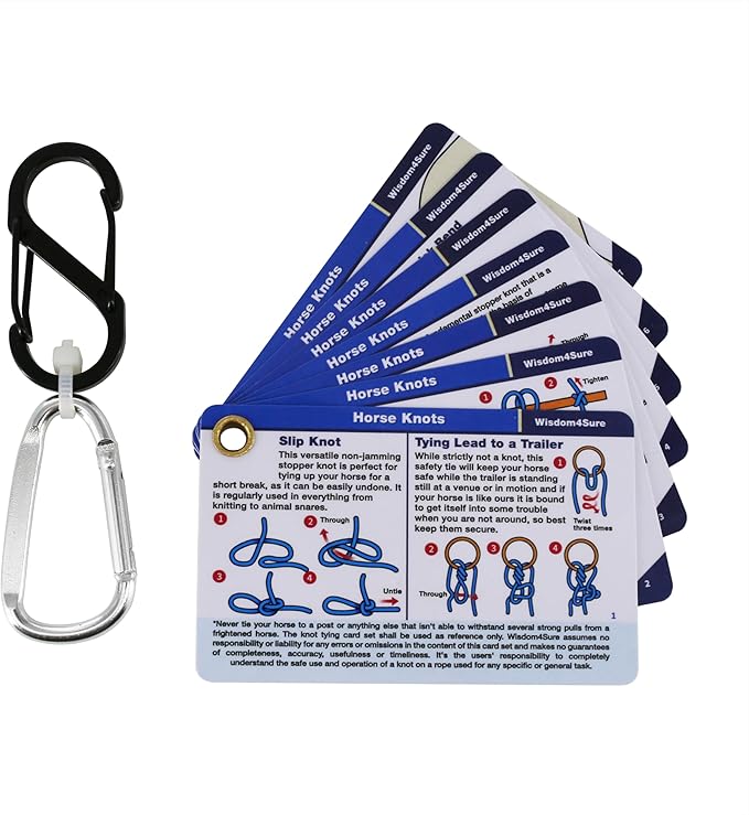 Harrison Howard Wisdom4Sure Comprehensive Knot Card Collection Horse, Outdoor, and Climbing Knots Card Set Waterproof Knot Tying Cards Ultimate Knot Guides