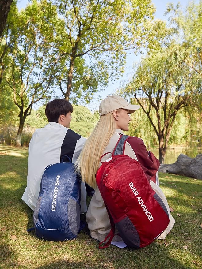 EVER ADVANCED 20L Lightweight Packable Hiking Backpack, Small Travel Water Resistant Collapsible Daypack for Men Women Camping Outdoor Navy