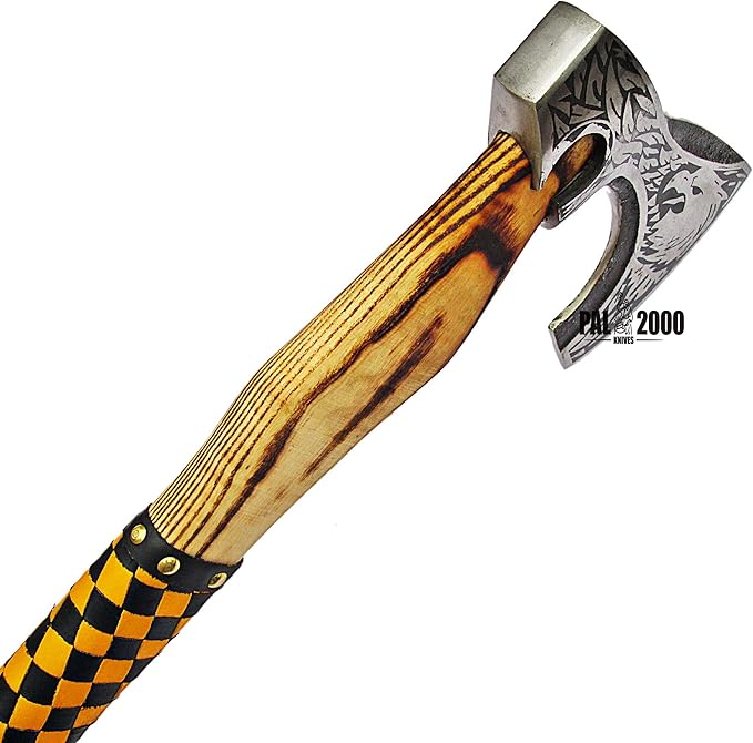 AX-9884 Hatchet Valhalla Tomahawk Handmade Viking Camping Axe with Sheath