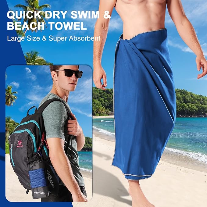 Your Choice Microfiber Travel Towel, Fast Drying Towel for Camping, Travel, Beach, Gym, Backpacking, Sports and Swimming. Sweat Absorbent, Lightweight and Ultra Compact