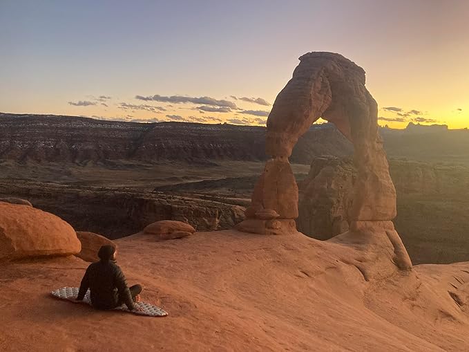 Bonez Ultralight Inflatable Sleeping Pad Durable 70D Ripstop Nylon, Single, Gray and Red