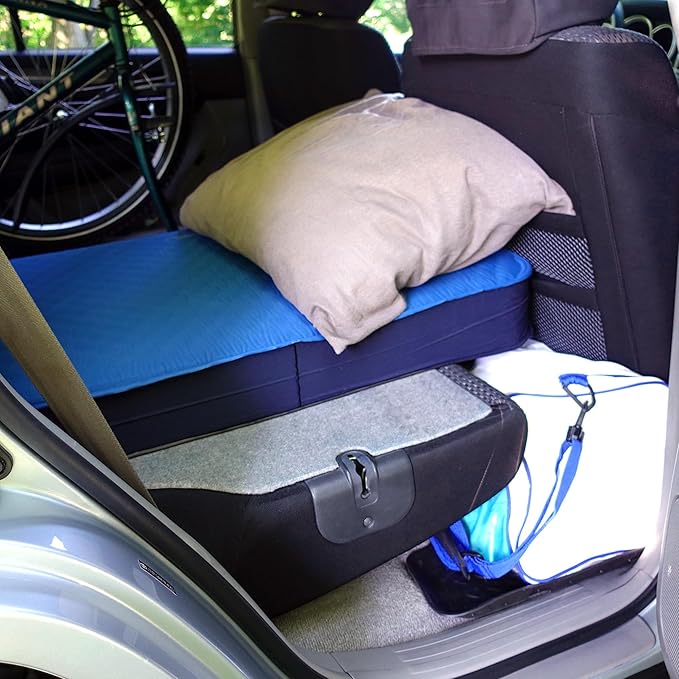 LOSTHORIZON Air & Foam Camping Mattress, Self-Inflating Sleeping Pad, 4.5" Thick, with Air Pump, Cot