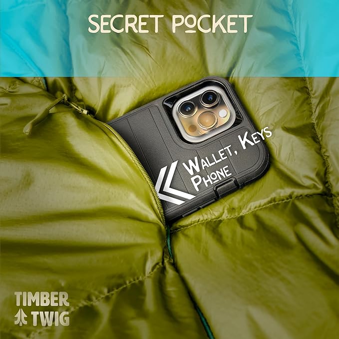 Outdoor, Travel, and Camping Puffy Down Blanket - Its Packable, Lightweight, and Warm - Spring Green