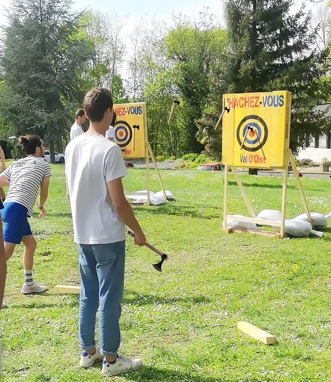 Throwing Axes 2 Pack, 16.2-inch Throwing Tomahawks High Carbon Steel & Wooden Handle, for Axe Throwing Recreation and Competition