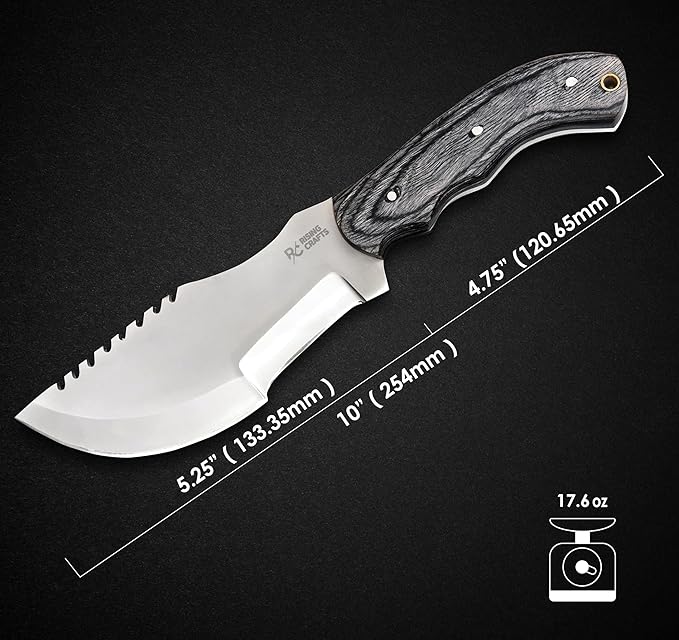 Handmade Tracker Knife-Hunting Knife-Fixed Blade Knife-Tactical Knife-Outdoor Camping Knife With Sheath Bushcarfting, Survival