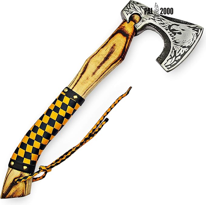 AX-9884 Hatchet Valhalla Tomahawk Handmade Viking Camping Axe with Sheath