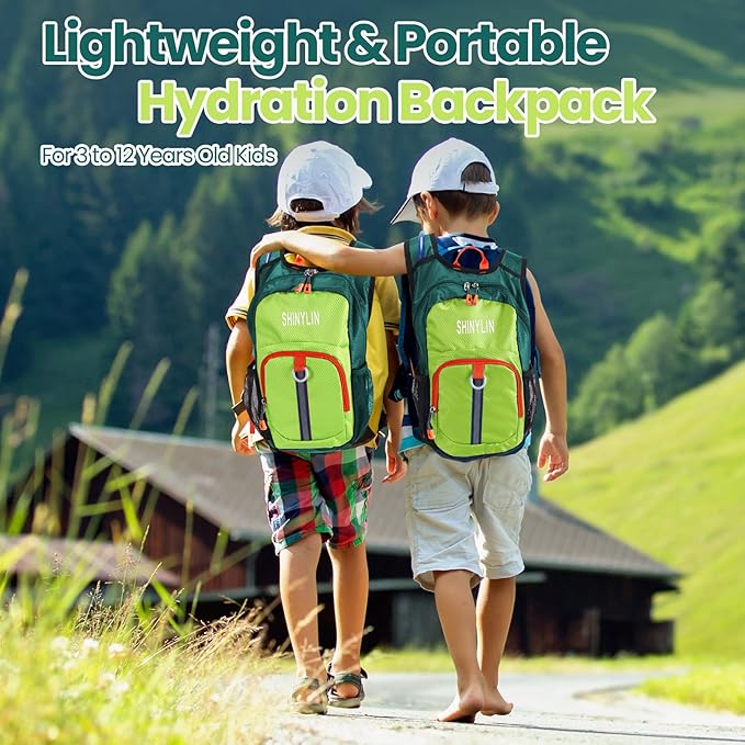 1 Pcs Kids Hydration Backpack with 1.5L Hydration Water Bladder Lightweight Water Backpack Hydration Pack