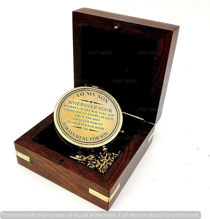 Engraved Brass to My Son Compass,My Son,to My Son,Son from Dad,Gift for Son,Father Son Gift,Mother Son Gift,Love Mom,Son from Mom, Love Dad
