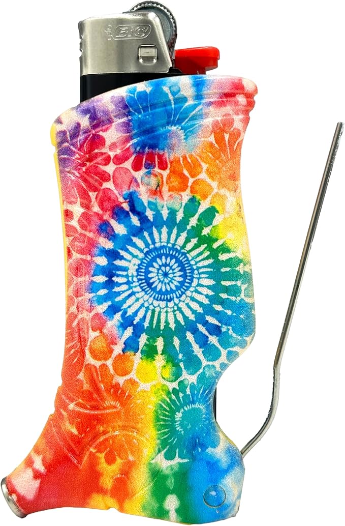 Toker Poker - Bic Lighter Case Multi Tool, Tie Dye Design, All Inclusive Tool for Camping and Other